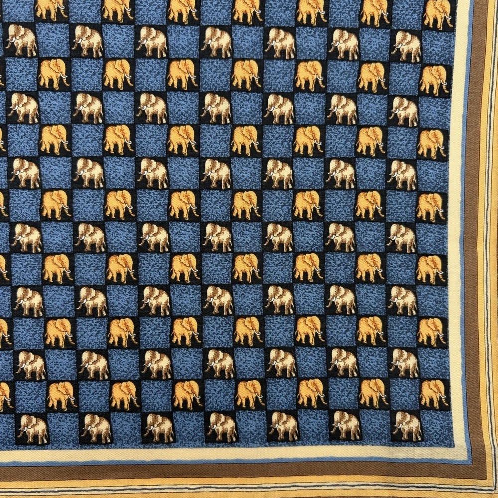 Jim Thompson 100% Cotton Elephant Handkerchief/Bandana Pocket Square
